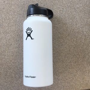 White Hydro Flask 32 oz Wide Mouth